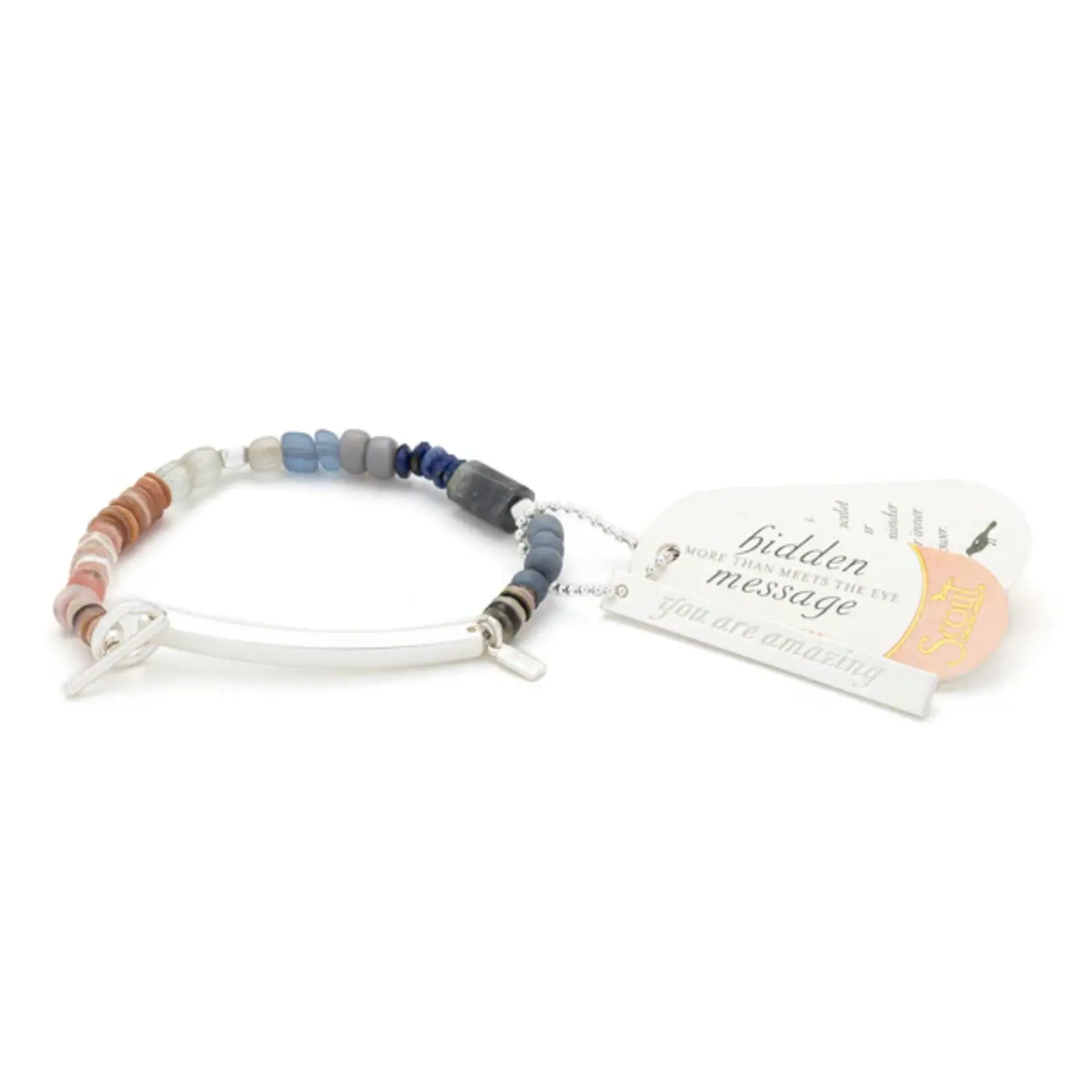 Scout Jewerly Hidden Message Bracelet - Amazing/Labradorite/Silver