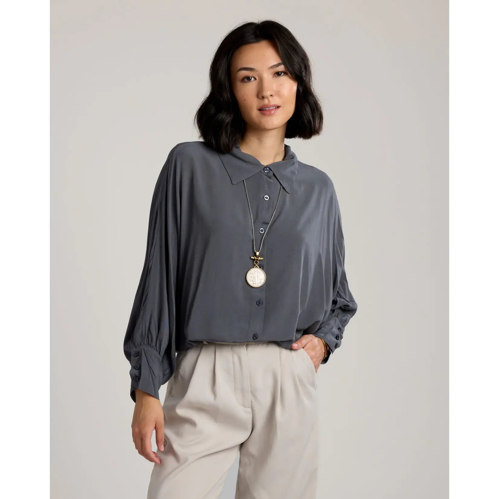 Cobblestone Remi Shirt Dark Grey