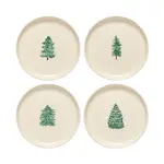 Casafina Set 4 Salad/Dessert Plate Pacifica Christmas