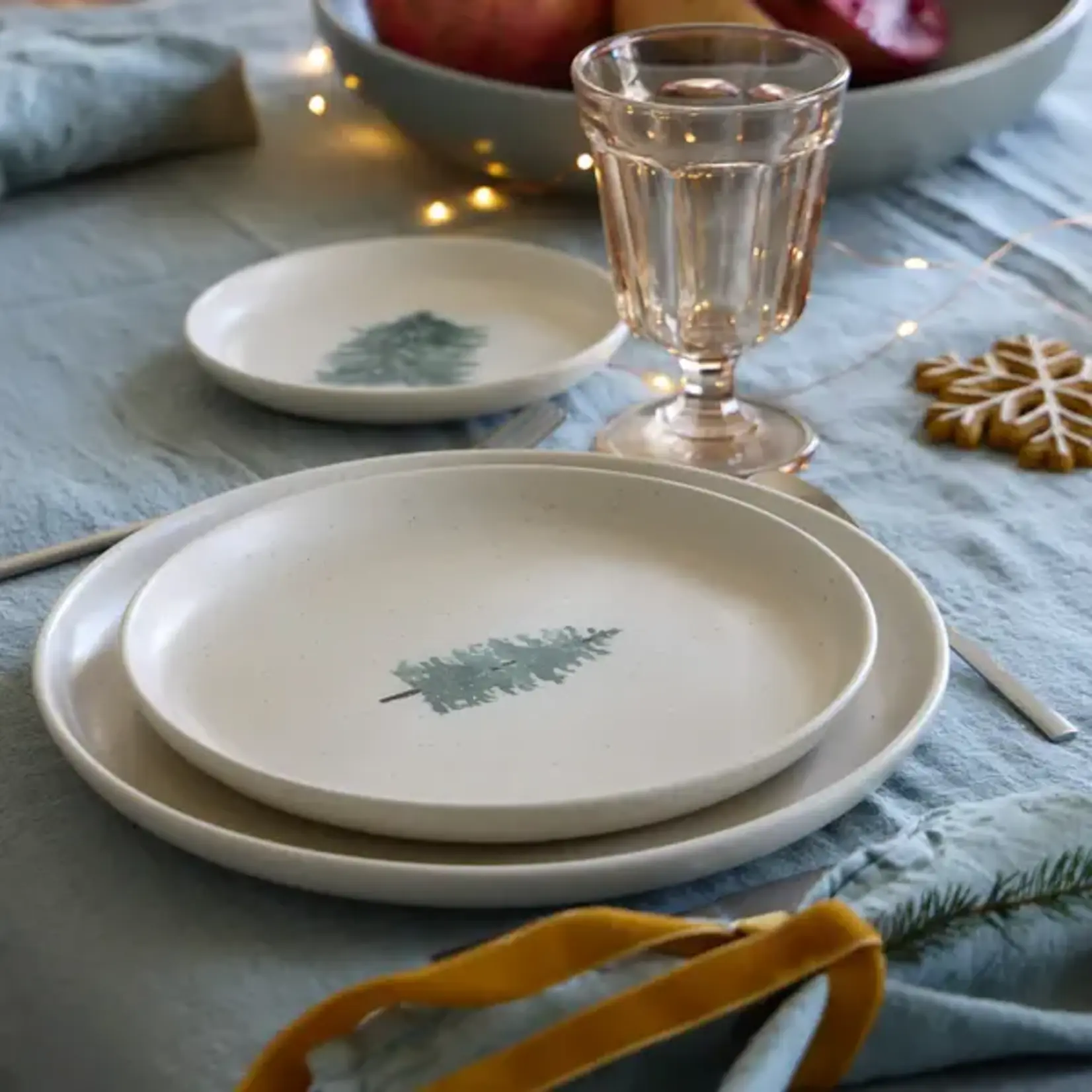 Casafina Set 4 Salad/Dessert Plate Pacifica Christmas