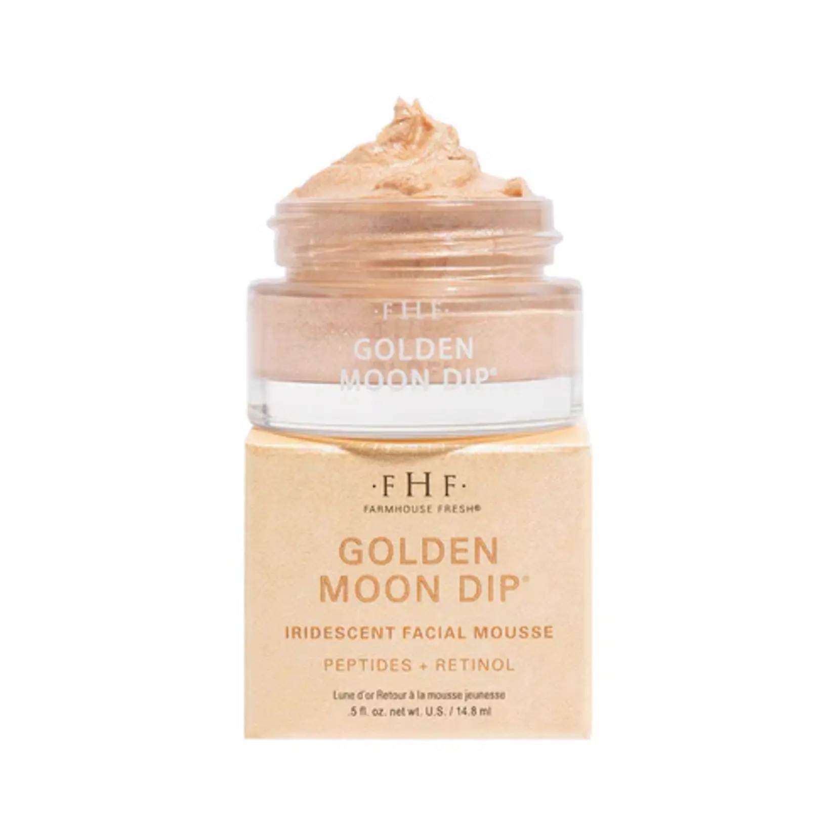 Farmhouse Fresh Mini Golden Moon Dip Iridescent Facial Mousse .5oz