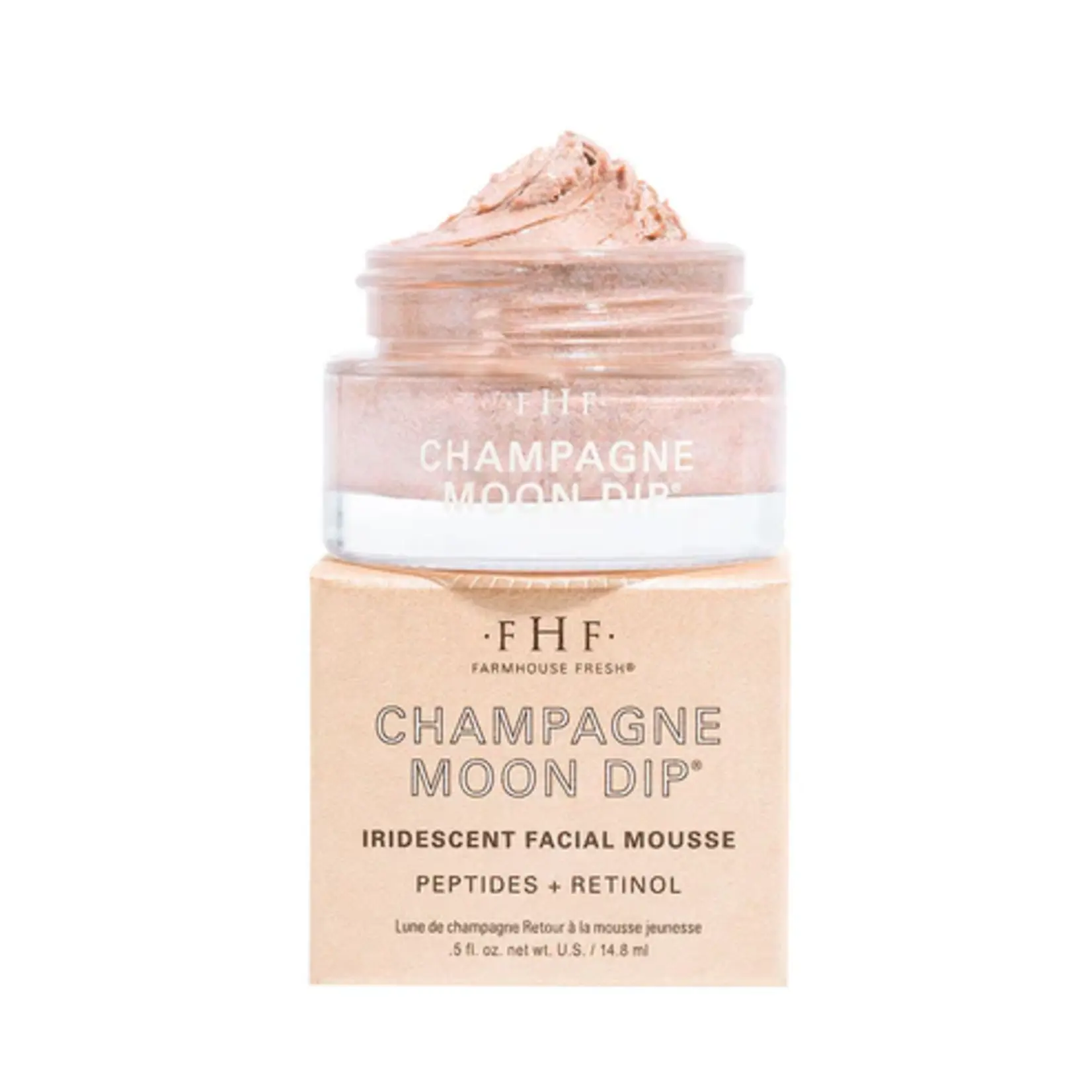 Farmhouse Fresh Mini Champagne Moon Dip Iridescent Facial Mousse .5oz