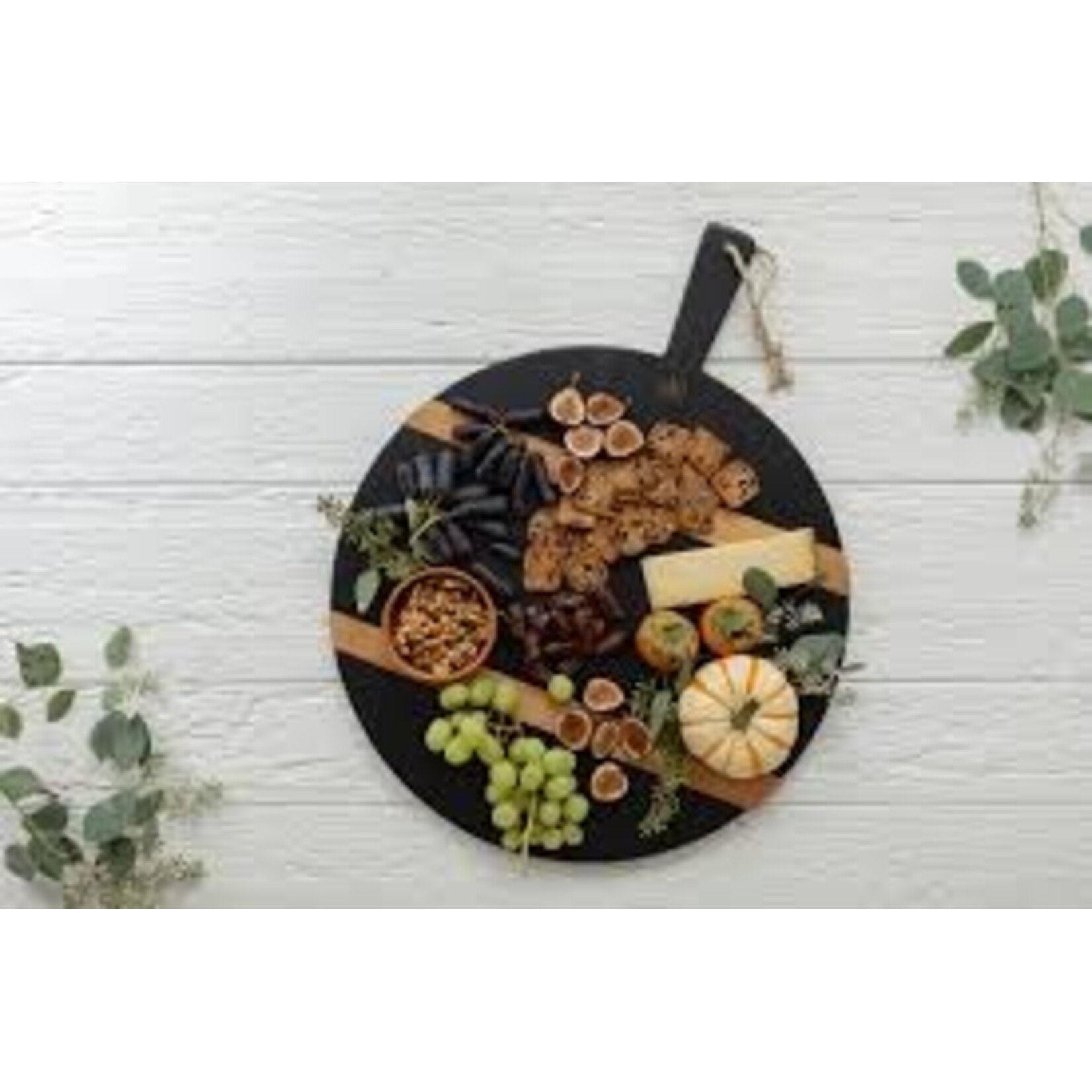 Etu Home Black Round Mod Charcuterie Board, Medium