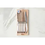 Laguiole Original French Laguiole Steak Knives w/ Wood Drawer Box, White