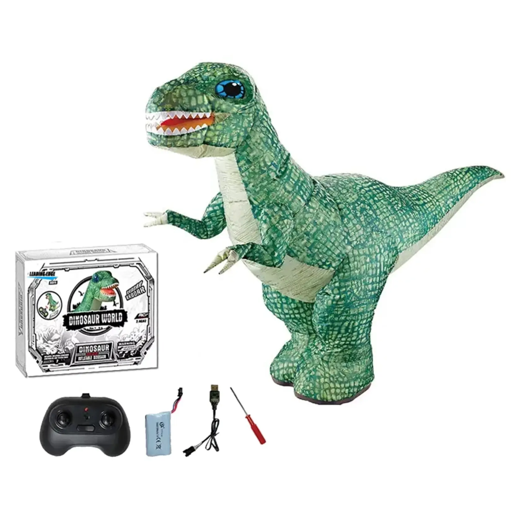 Leading Edge Novelty Remote Control Inflatable Dinosaur Green