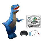 Leading Edge Novelty Remote Control Inflatable Dinosaur Blue