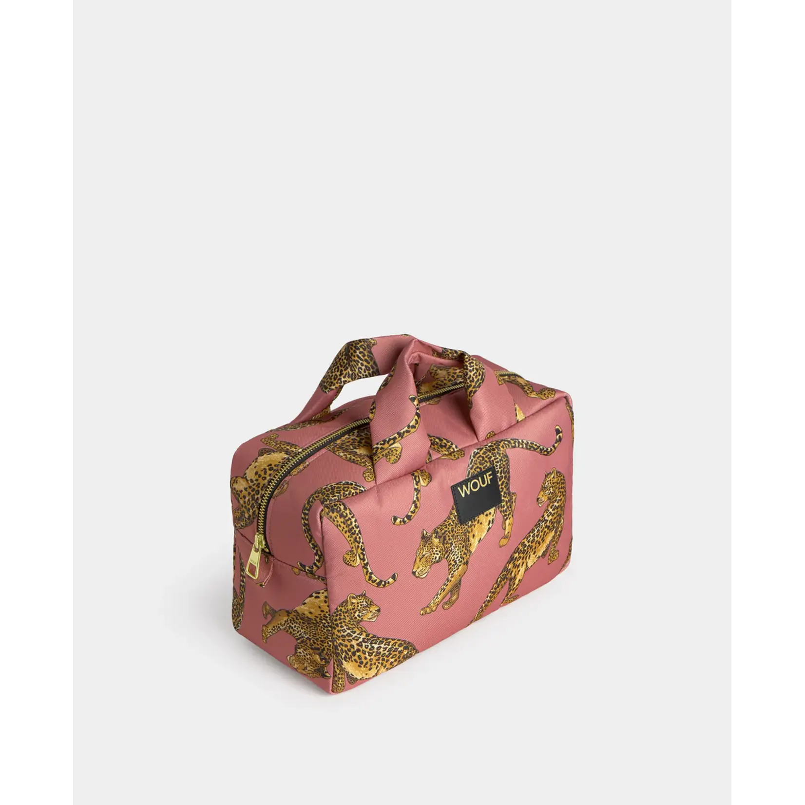 Wouf Large Toiletry Bag Blush Leopard