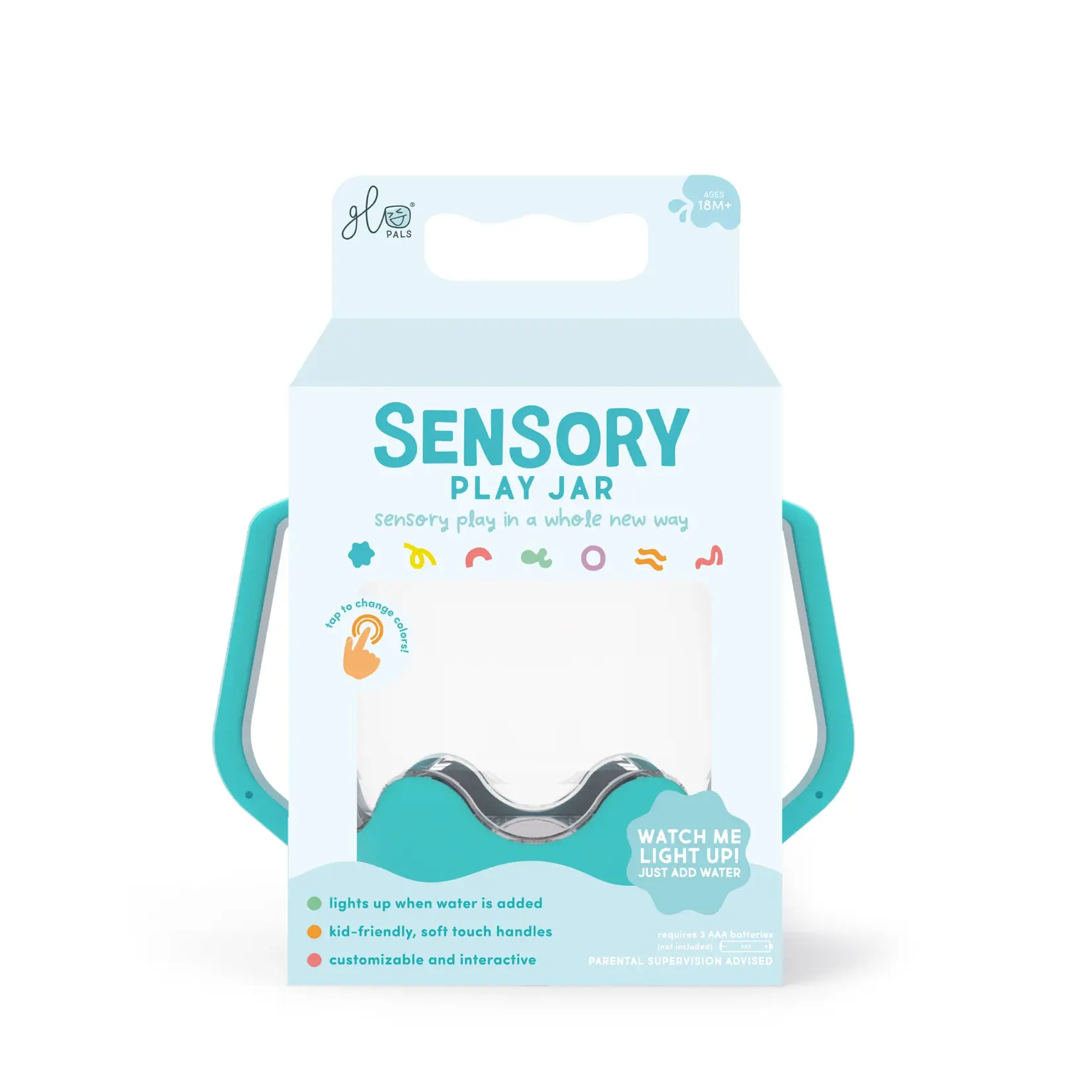 Glo Pals Glo Pals Sensory Play Jar Teal