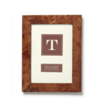 Two's Company Burled Wood 5" x 7" Photo Frame