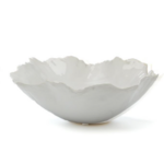 Two's Company White Freeform Ceramic Bowl Small
