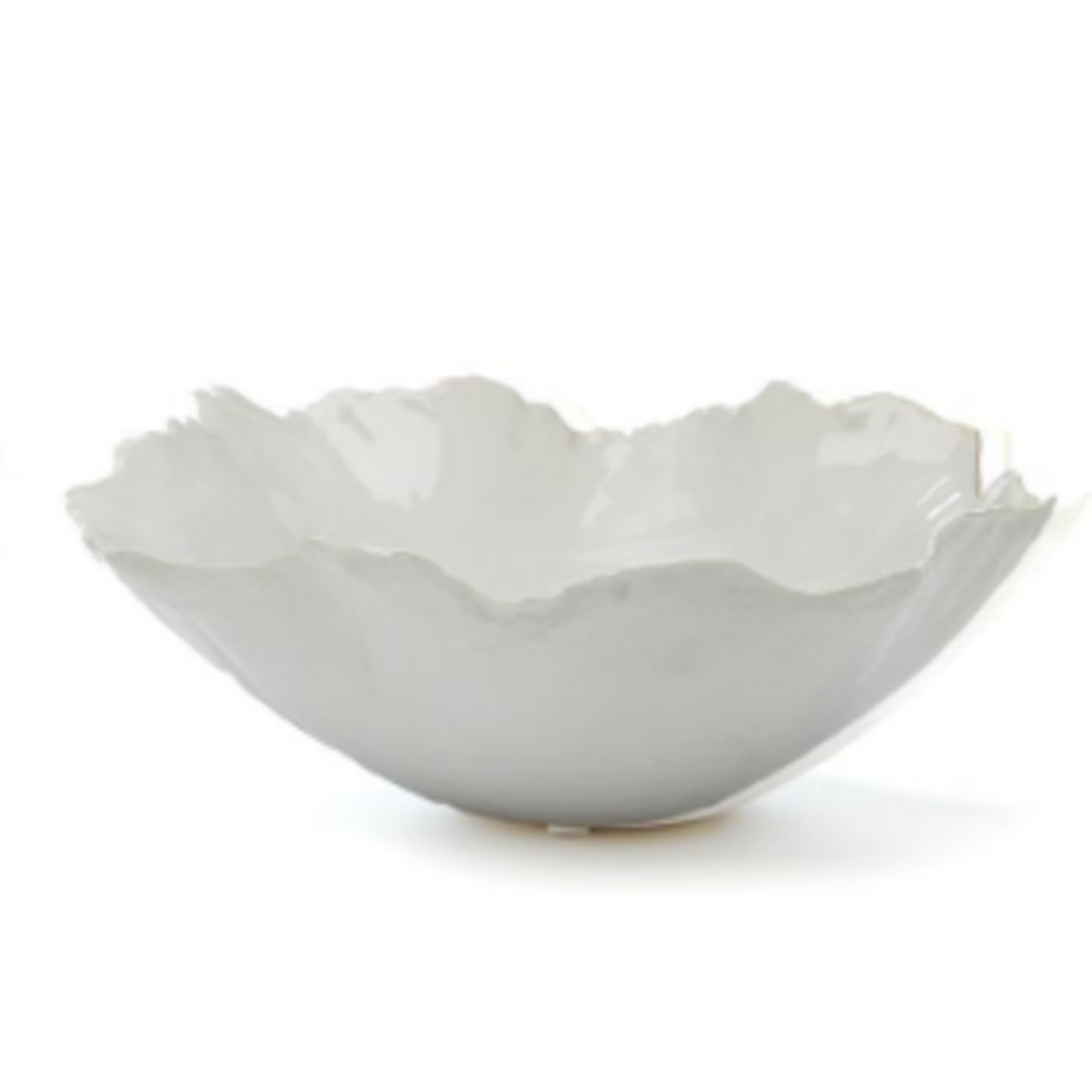 Two's Company White Freeform Ceramic Bowl Small