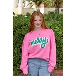 Mary Square Kelly Sweatshirt Merry Pink