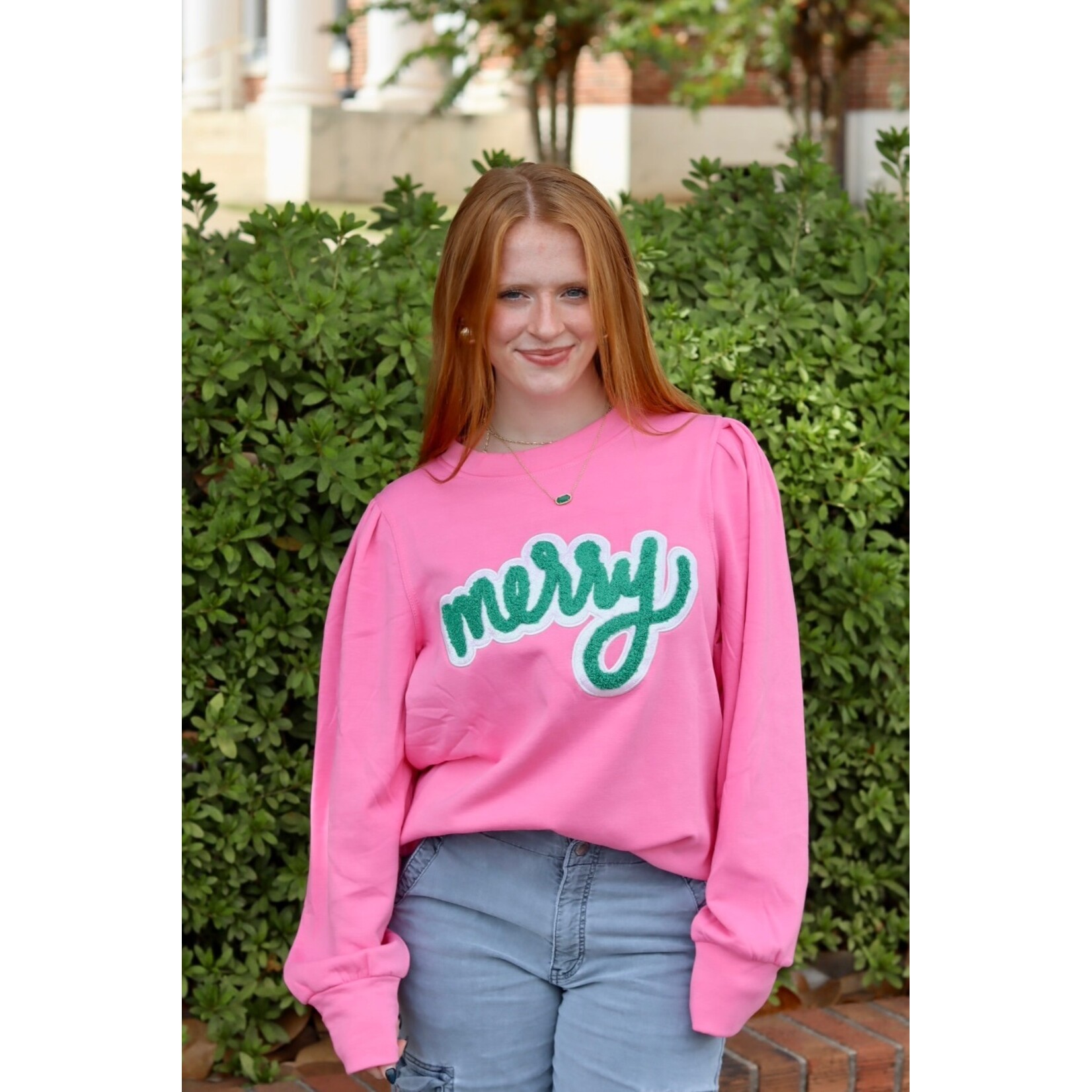 Mary Square Kelly Sweatshirt Merry Pink