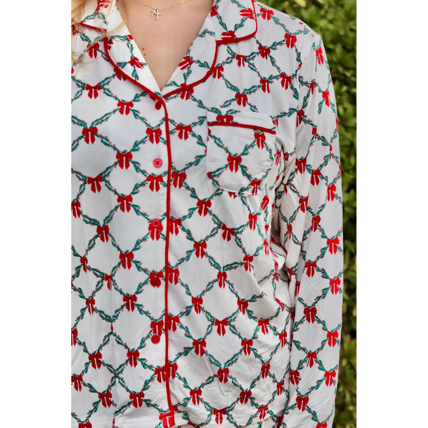 Mary Square Charlotte Pant Set Lattice Garland