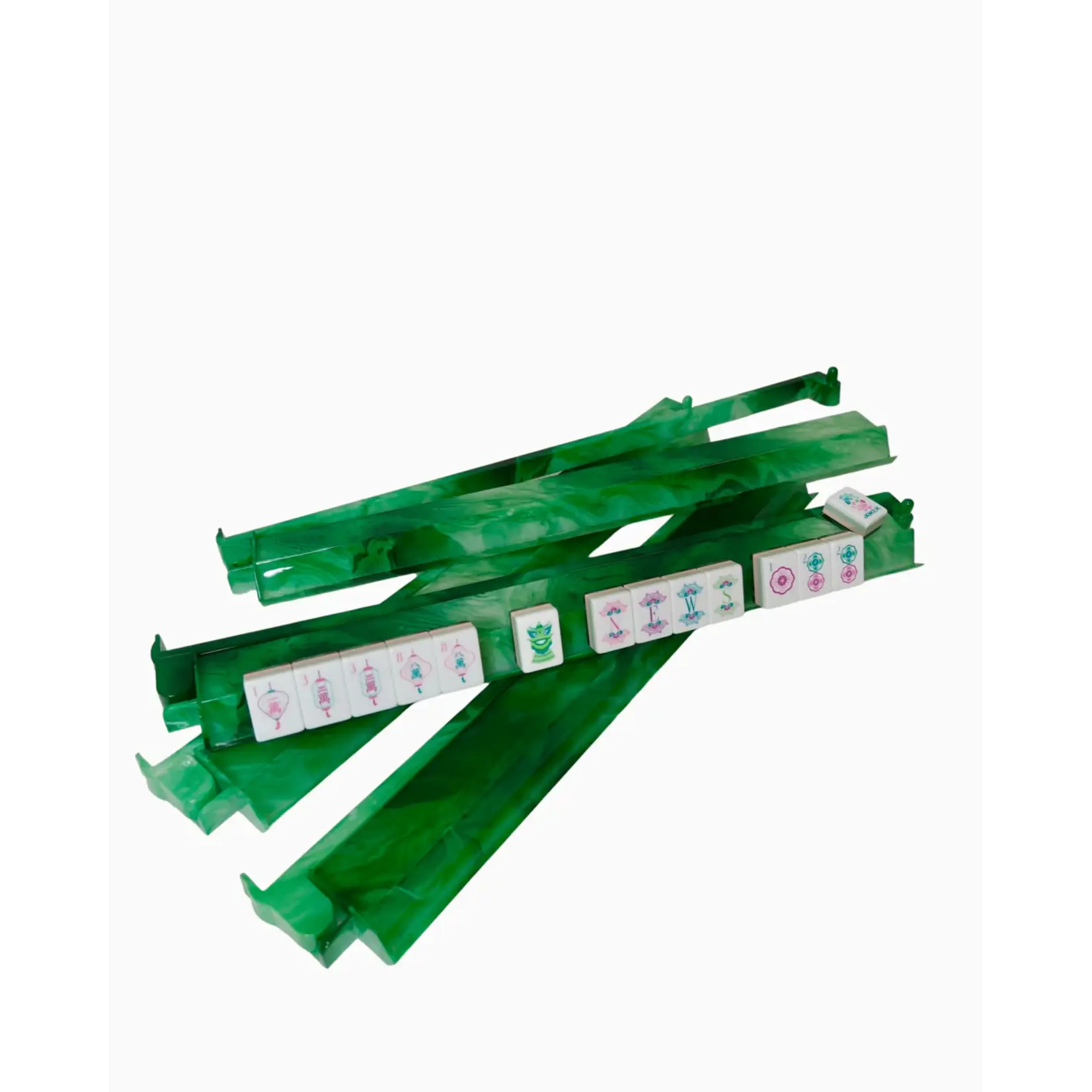 Oh My Mahjong Agate Acrylic Racks & Pushers