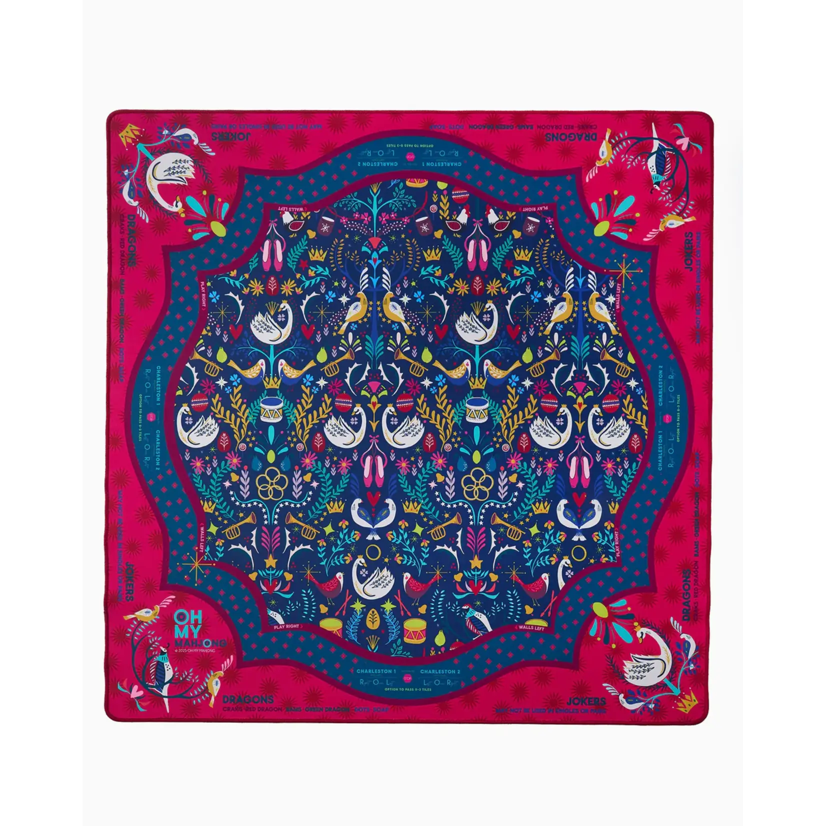 Oh My Mahjong Pear Tree Holiday Mahjong Mat