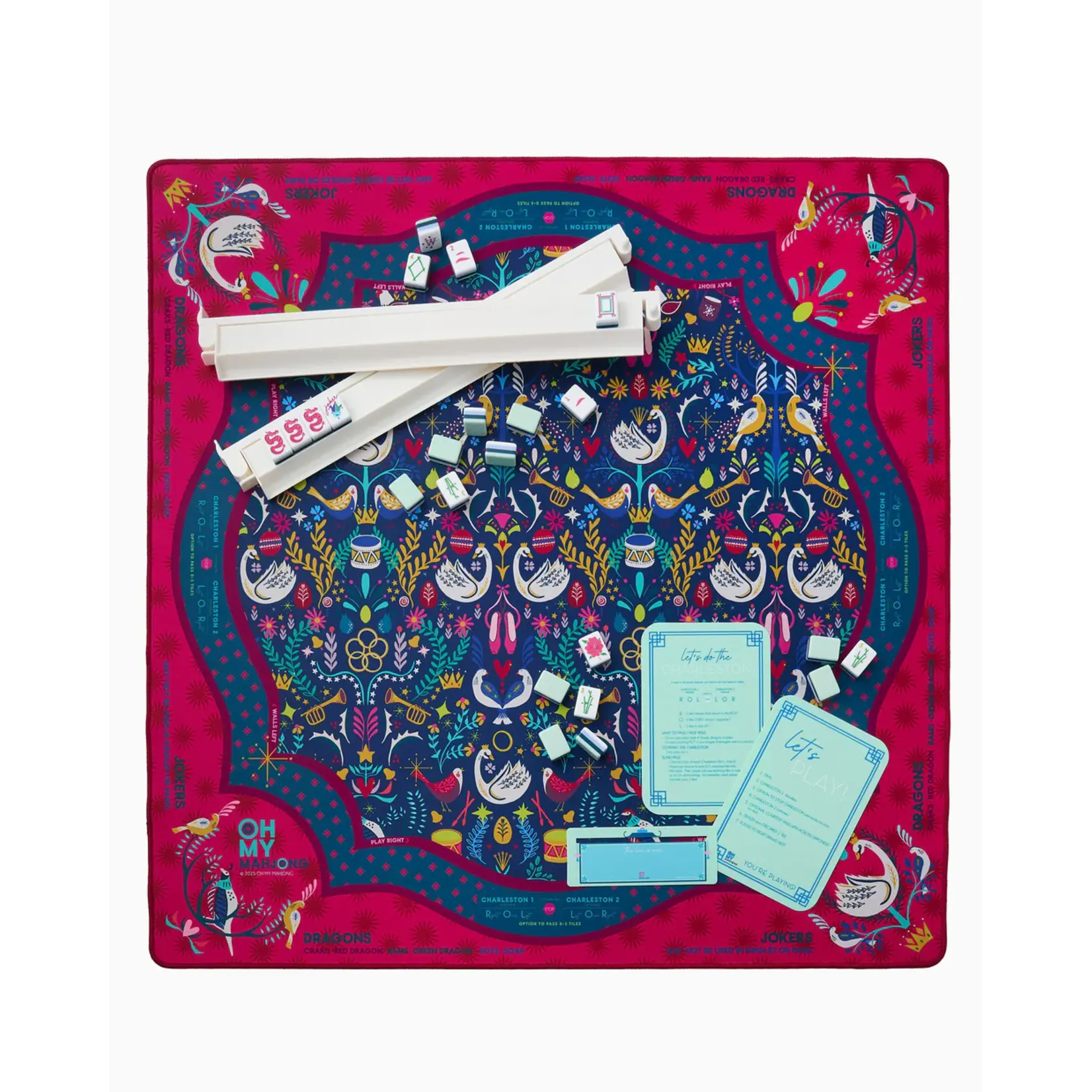 Oh My Mahjong Pear Tree Holiday Mahjong Mat