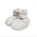 Finn + Emma Baby Cozy Organic Booties White