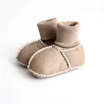 Finn + Emma Baby Cozy Organic Booties Tan
