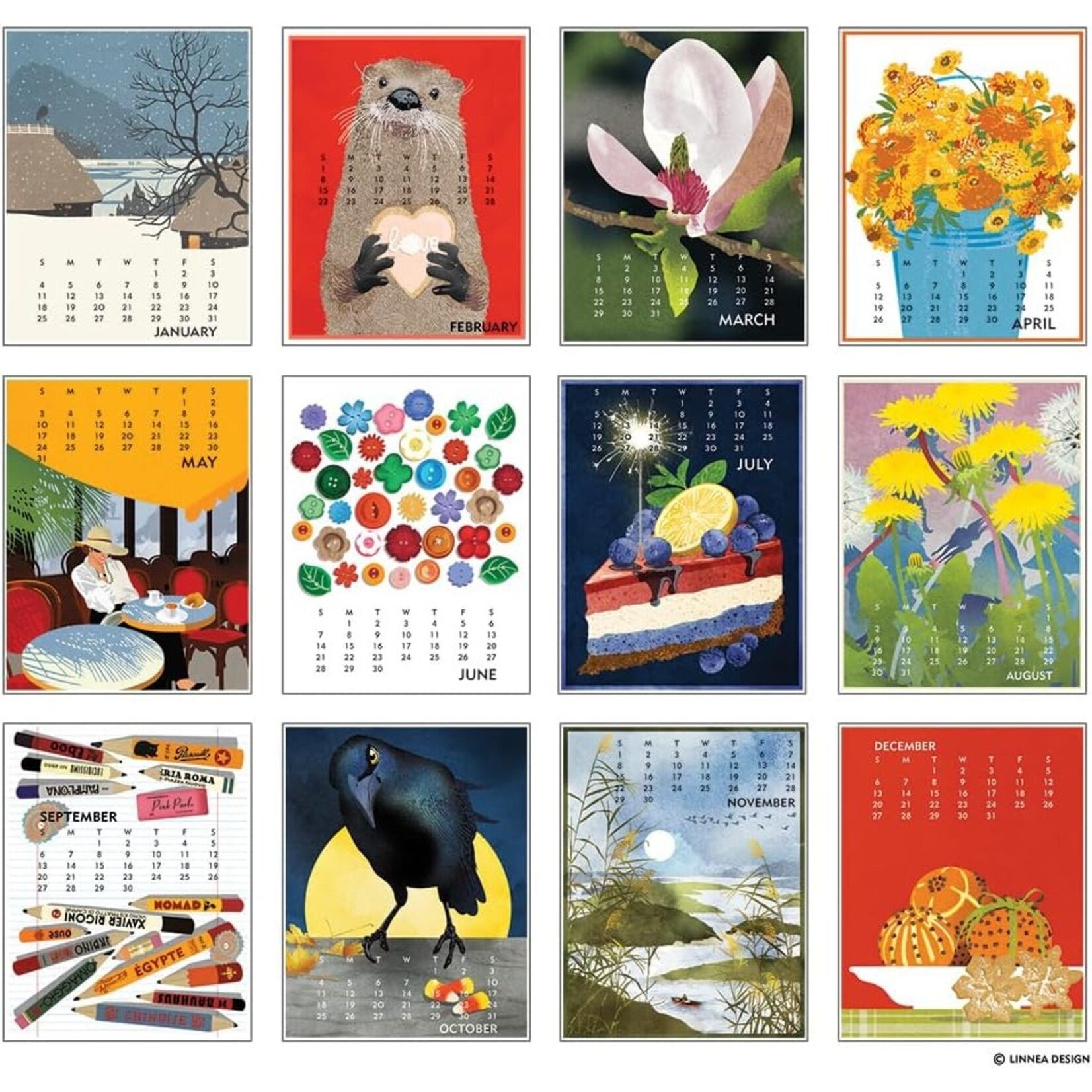 Linnea Design 2026 Linnea Design Poster Calendar