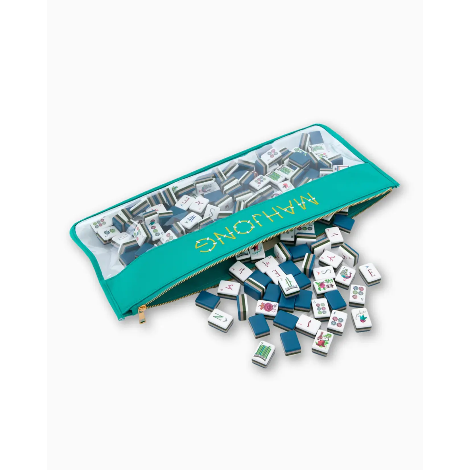 Oh My Mahjong Aqua Bamboo Bag