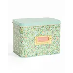 Canoe Strawberry Meadow Tin Recipe Box