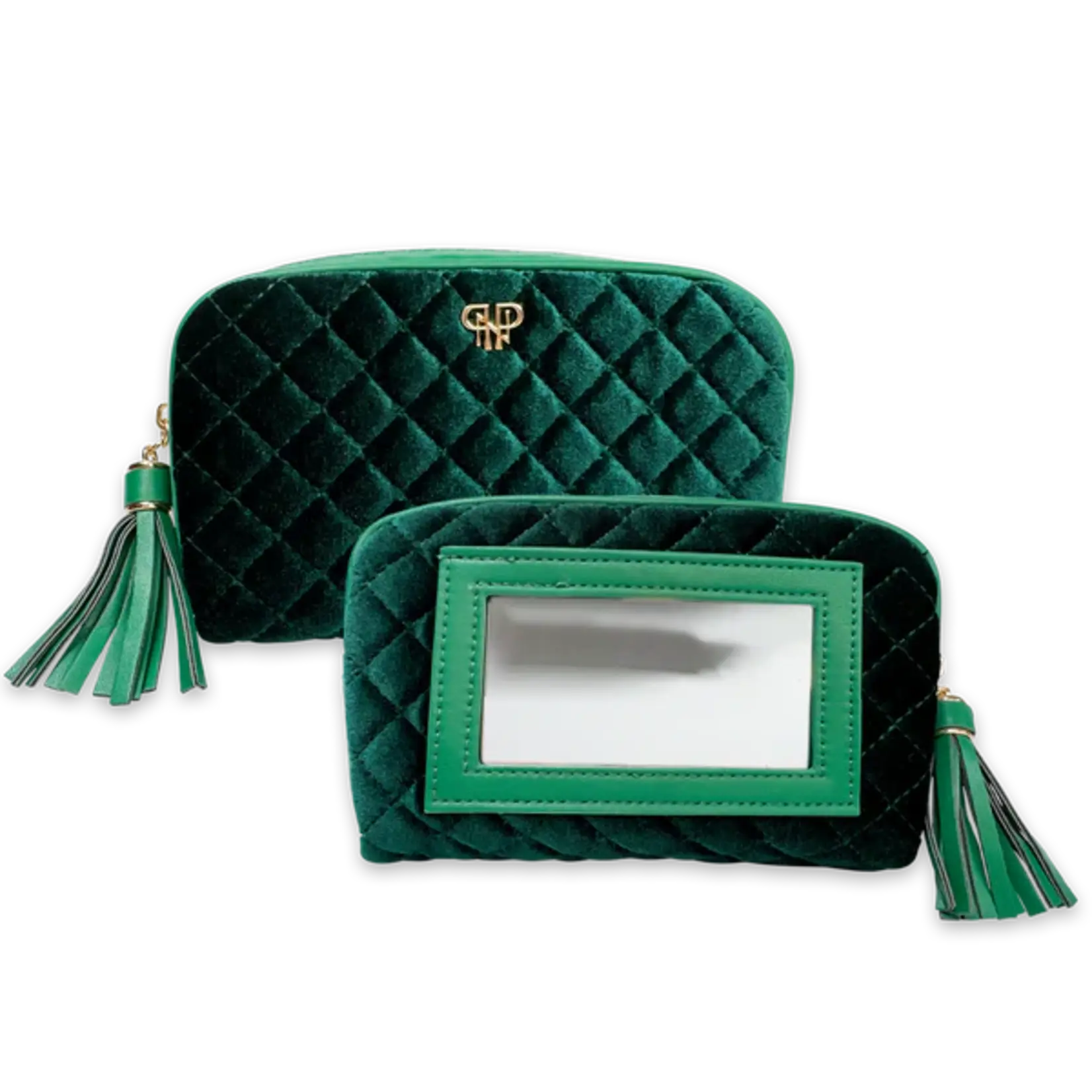 PurseN Glam Makeup Case Emerald Velvet