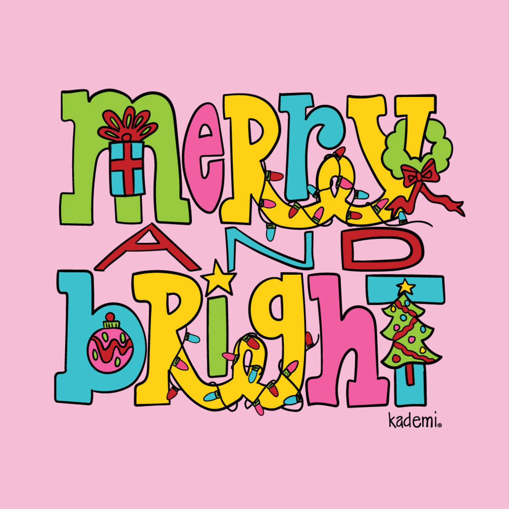 Kademi Merry & Bright Pink Adult L/S