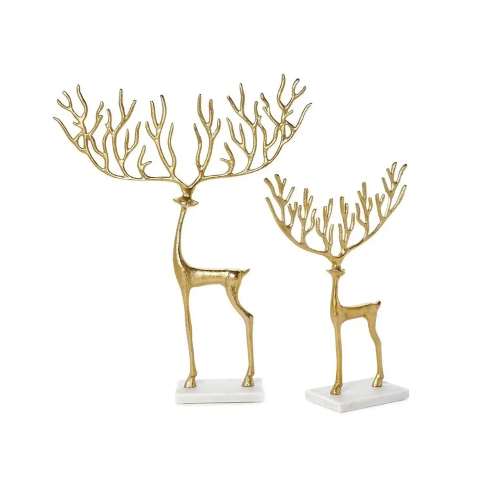 Two's Company Golden Reindeer Sculpture Small