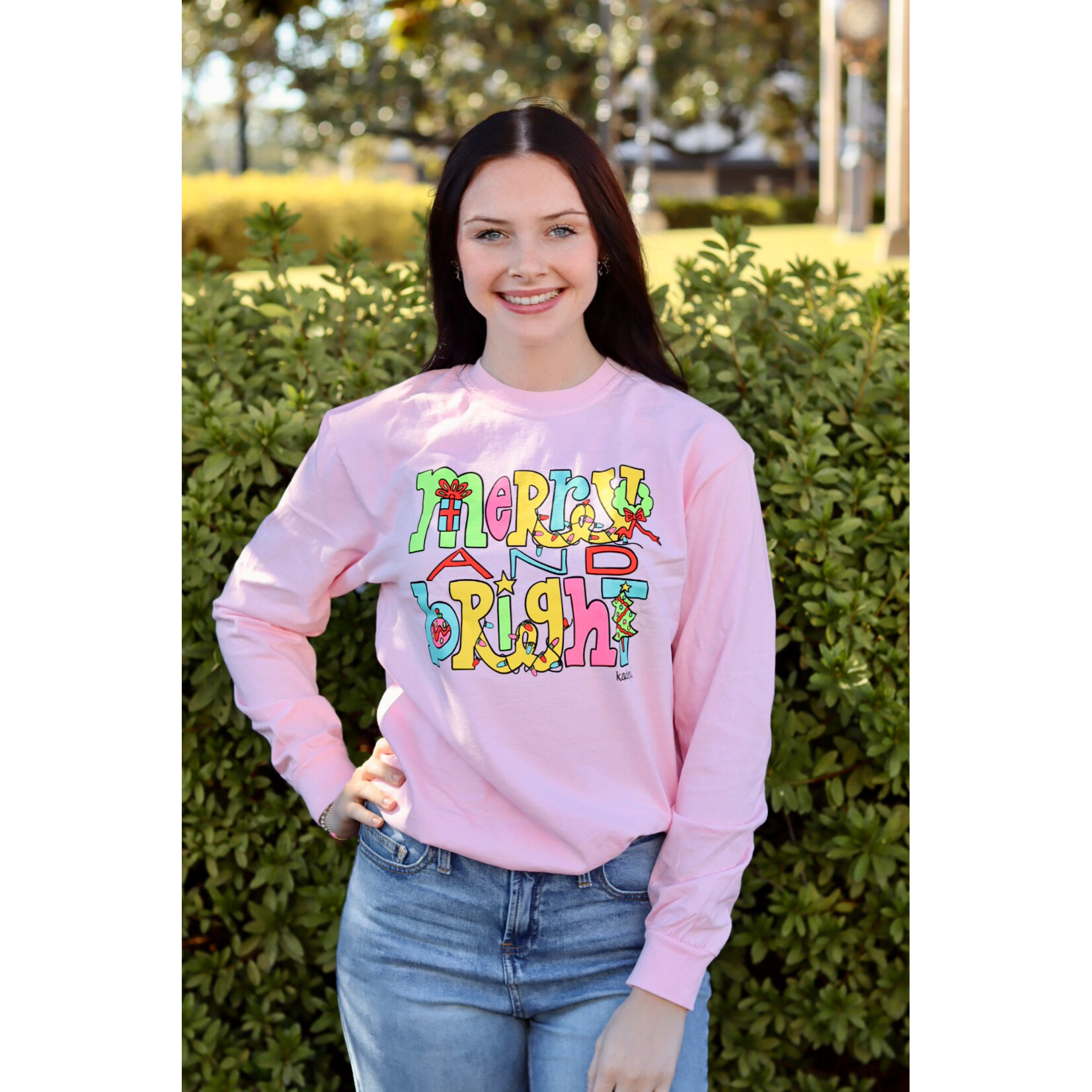 Kademi Merry & Bright Pink Adult L/S