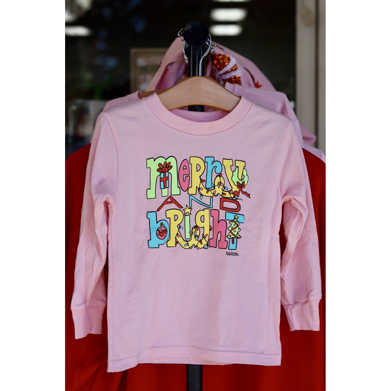 Kademi Merry & Bright Pink Toddler L/S