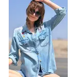 Billy T To The Moon and Back Shirt - Denim