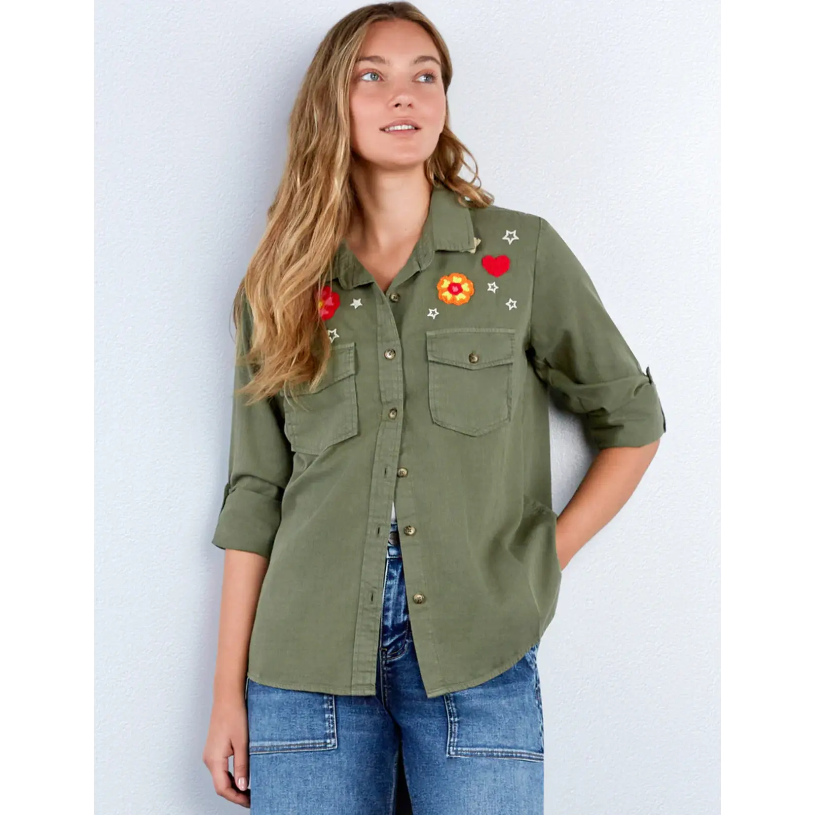 Billy T Birds of a Feather Shirt - Soft Olive