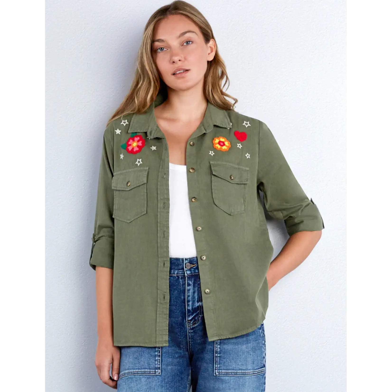 Billy T Birds of a Feather Shirt - Soft Olive