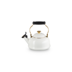 Le Creuset Noel Collection Whistling Kettle 1.7 Qt. White Signature - Light Gold
