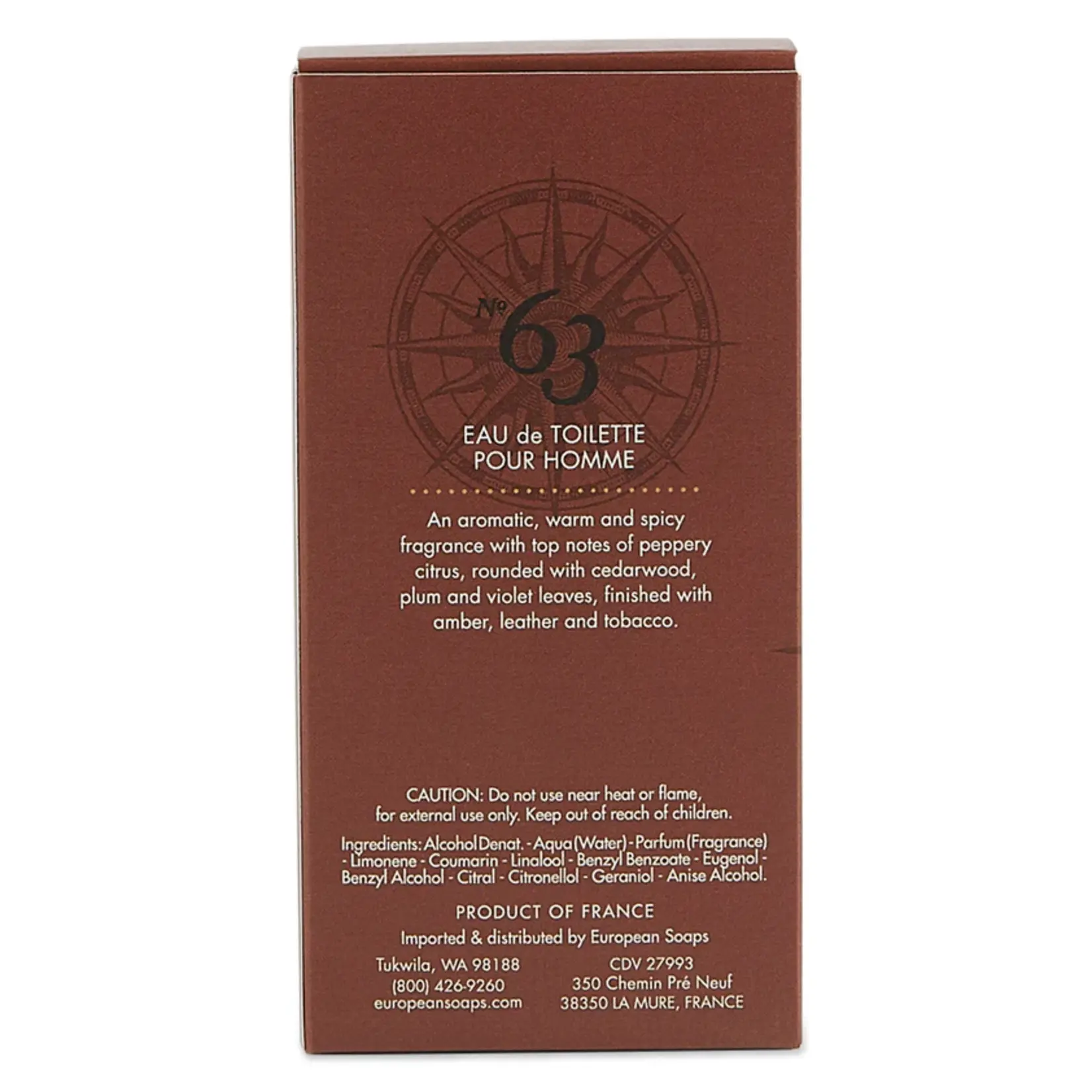 European Soap NO 63 Eau de Toilette