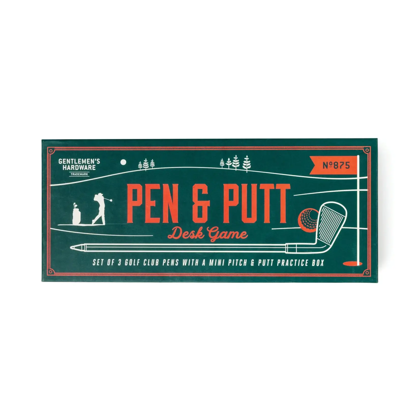 Gentlemens Hardware Golf Club Pens Pen & Putt Desk Game