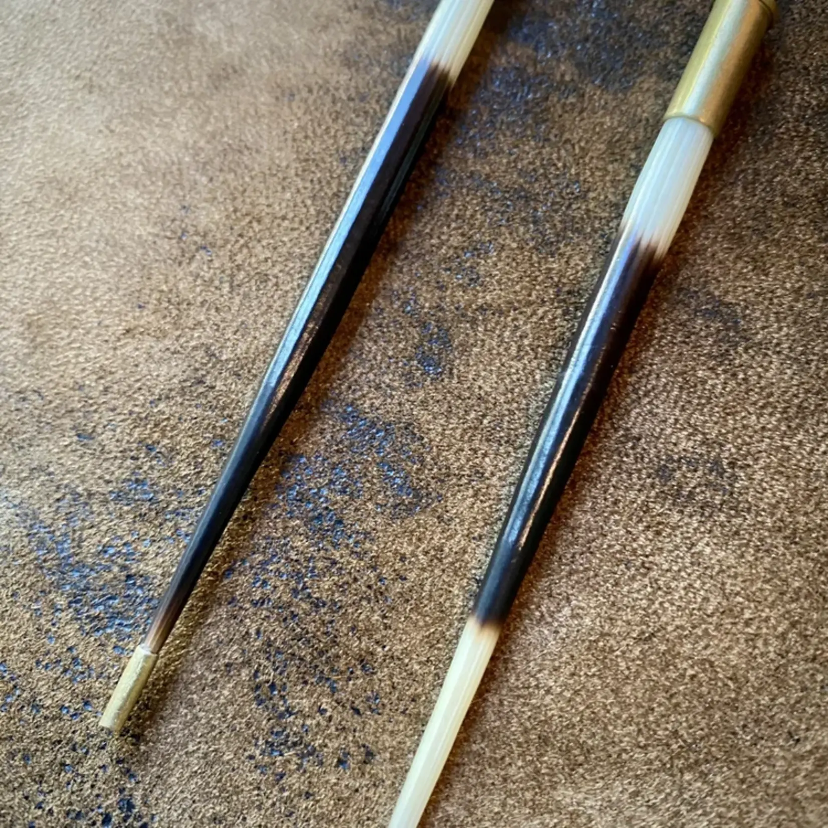 Astali Porcupine Quill in Bullet Earrings, Shell Casings