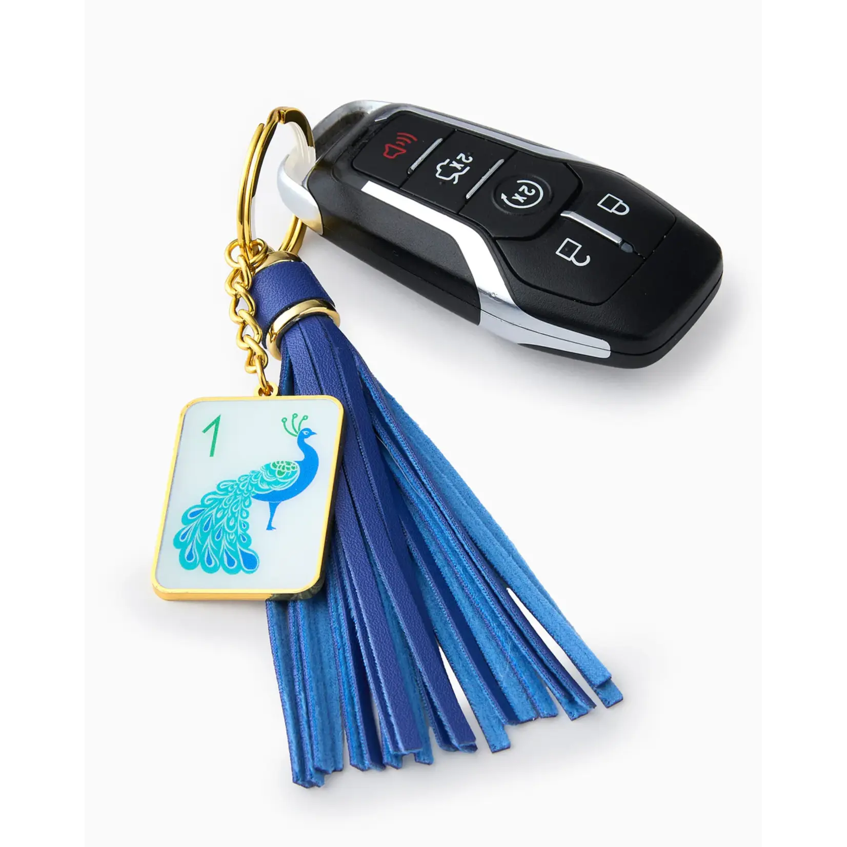 Oh My Mahjong One Bam Keychain