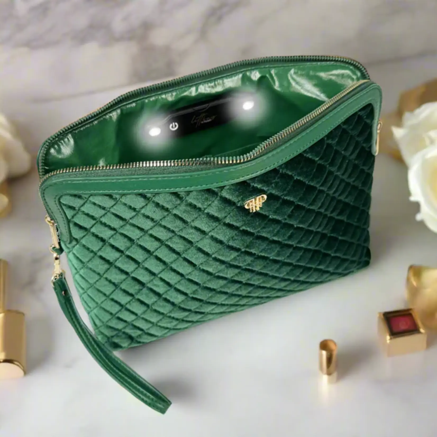 PurseN Litt Makeup Case Emerald Velvet