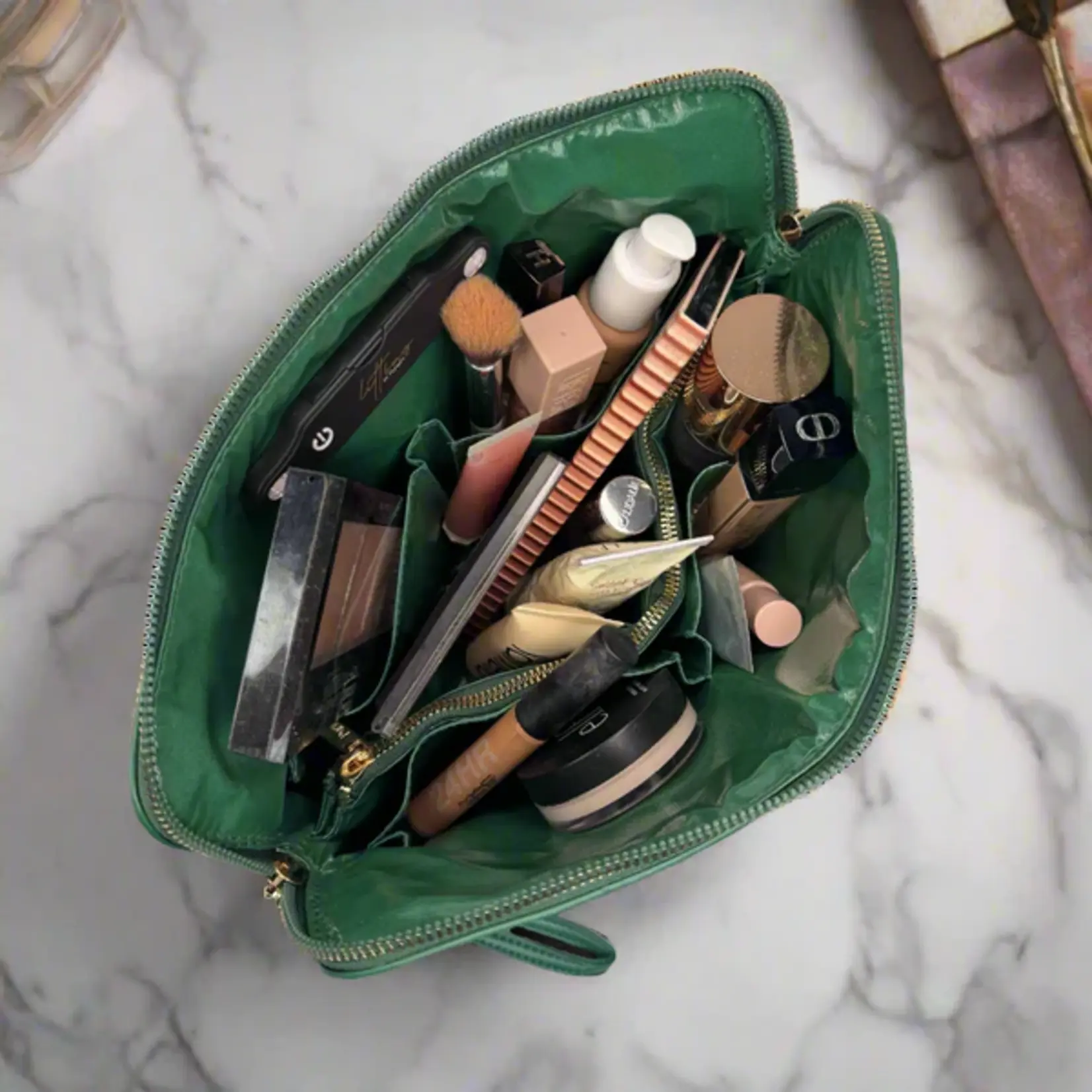 PurseN Litt Makeup Case Emerald Velvet