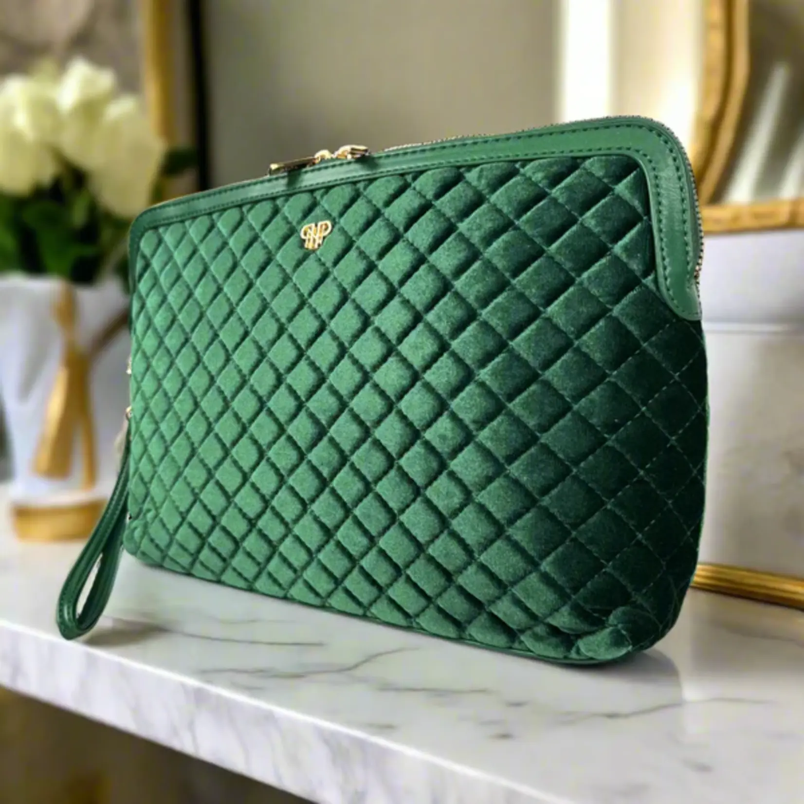 PurseN Litt Makeup Case Emerald Velvet