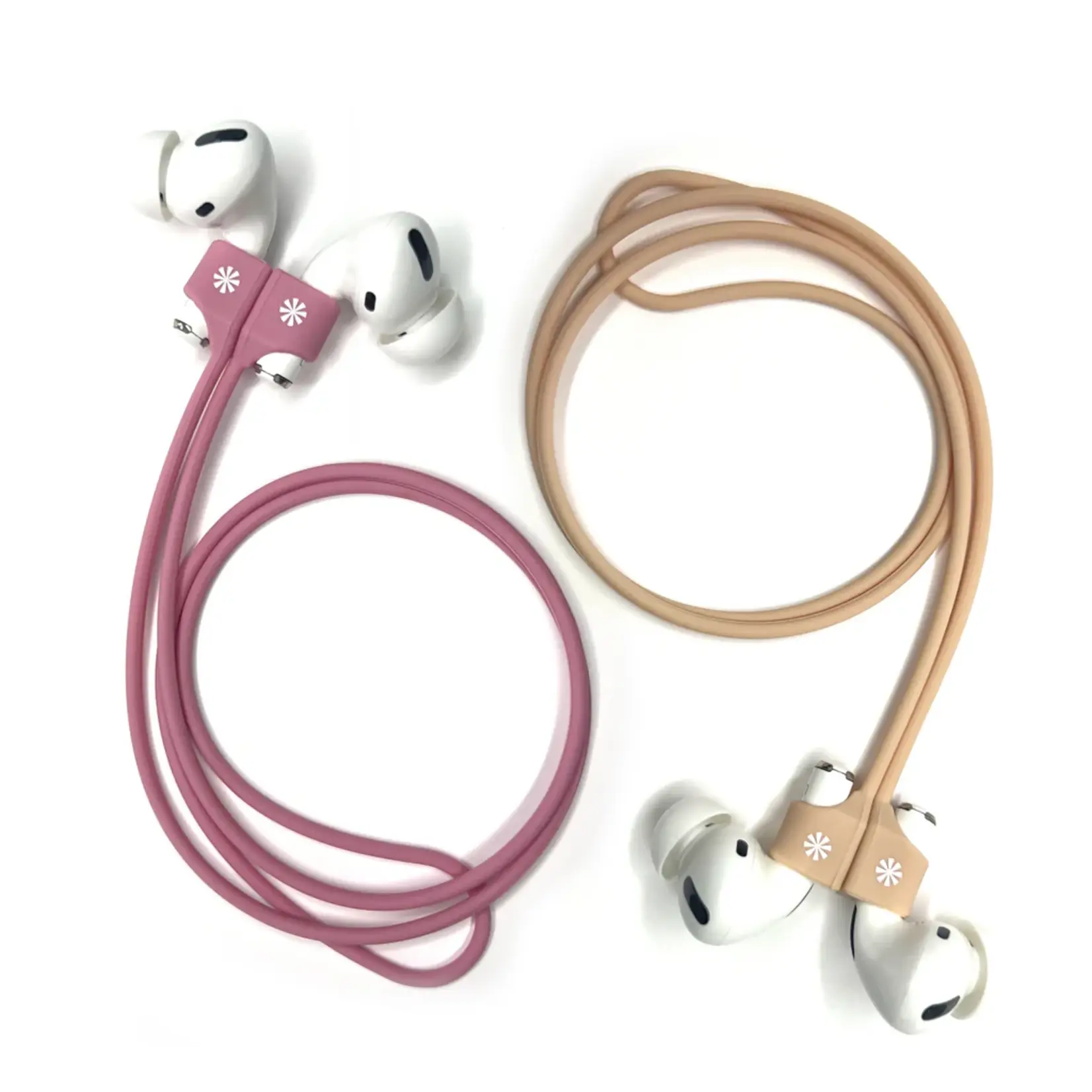 Tech Candy Pod Squad Set of 2 Earbud Tethers : Pink/Natural