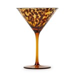 Two's Company Tortoise Print Martini Glass