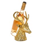 Two's Company Gold Stag Bottle Holder