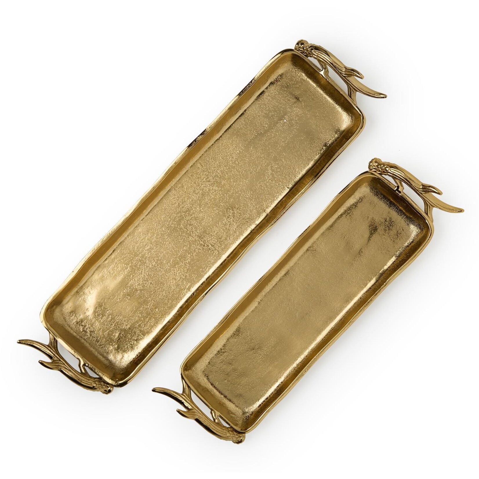 Two's Company Gold Stag Antlers Serving Tray Large