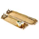 Two's Company Gold Stag Antlers Serving Tray Small