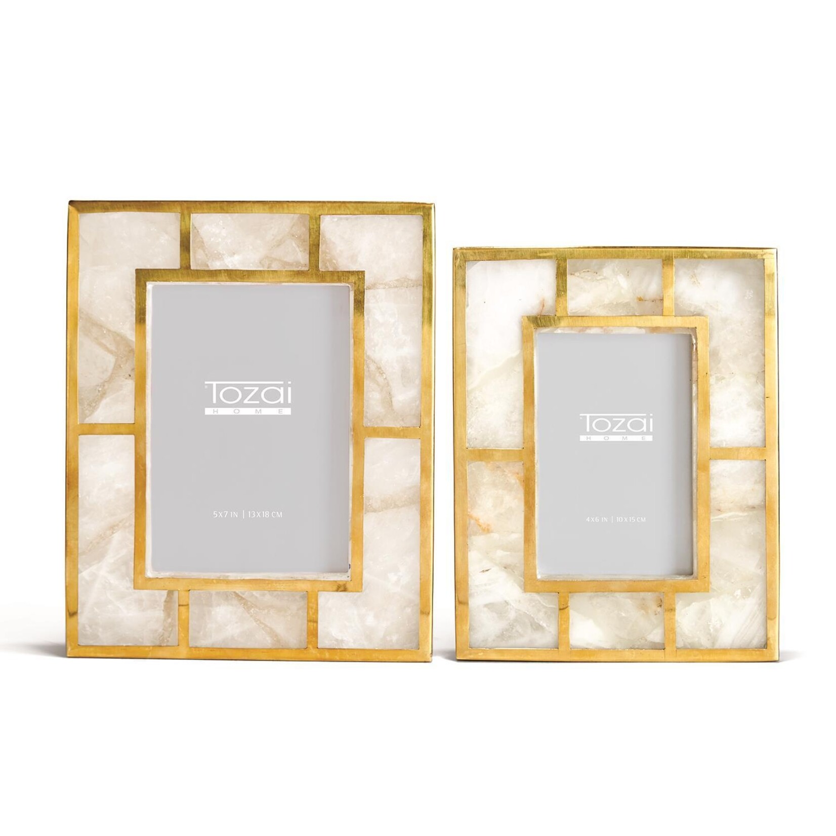 Two's Company White Quartz Frame 4x6