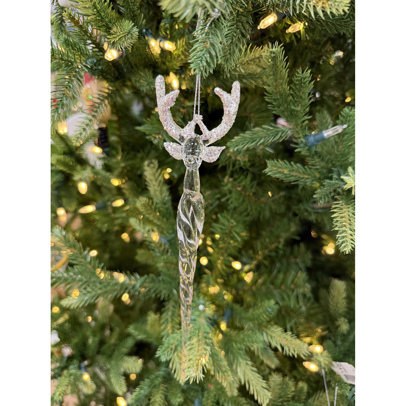 Shishi US Glass Icicle w/Horns Champagne Glitter