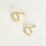 Coastal Grit Lucky U Earrings Gold